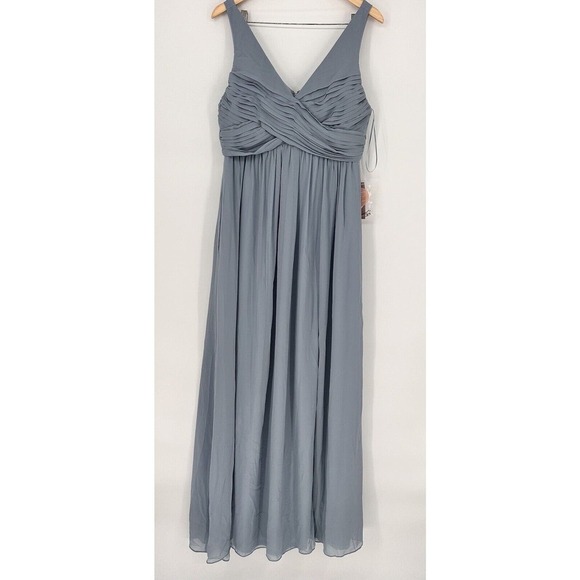 Birdy Grey women's Dress Dusty Blue Size Xlarge Long Party Dress Bridesmaids‎ - Picture 3 of 12